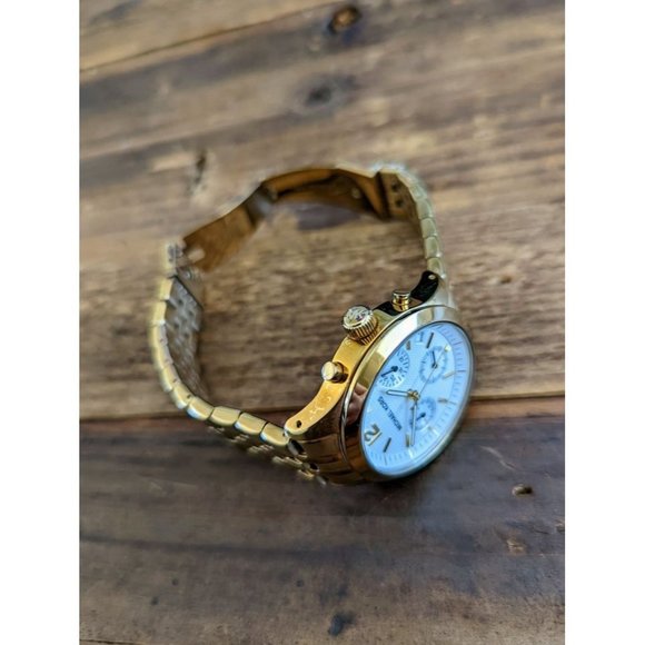 Ladies Michael Kors Chronograph Watch MK5192 Gold-Tone Finish main image 4